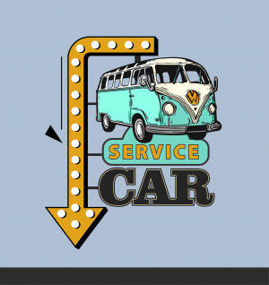 وکتور طرح لوگوی سرویس خودرو